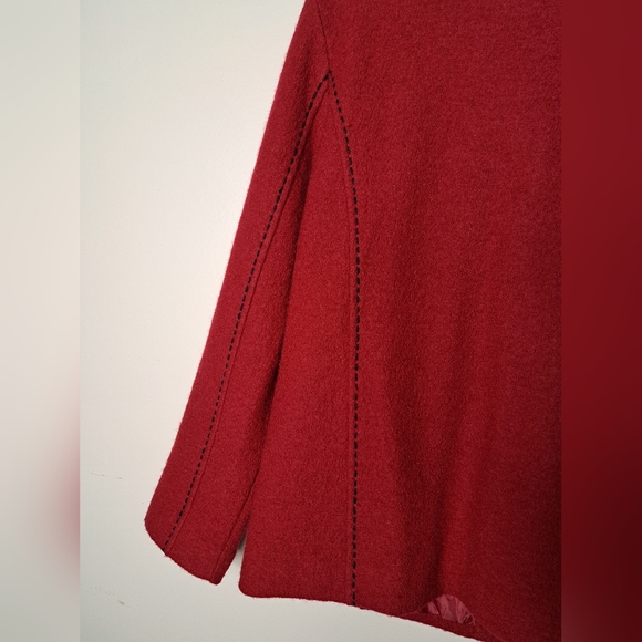 NorthStyle 100% Wool Embroidered Nordic Style Toggle Button Closure Red Sz Large - Picture 9 of 13